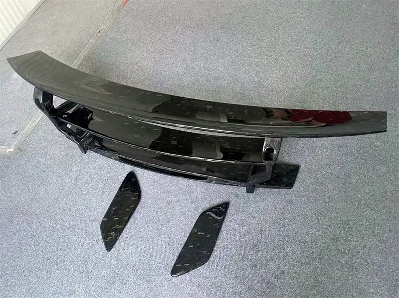Used for  GT GTS GTR Upgraded Version BS Style Forged Particle Carbon Fiber Rear Spoiler Body Kit Bumper Edge Side